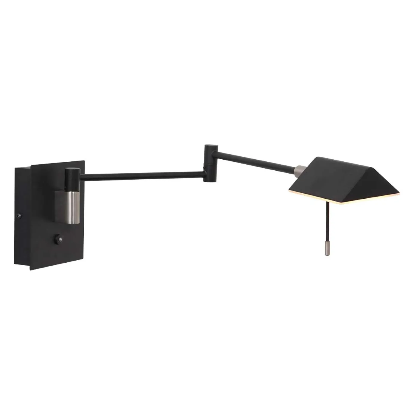 Steinhauer Wandlamp Retina Zwart met USB-poorten