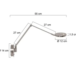 Steinhauer Wandlamp Soleil Grijs met Verstelbare Arm