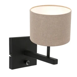 Steinhauer Wandlamp Stang Grof Linnen Grijs
