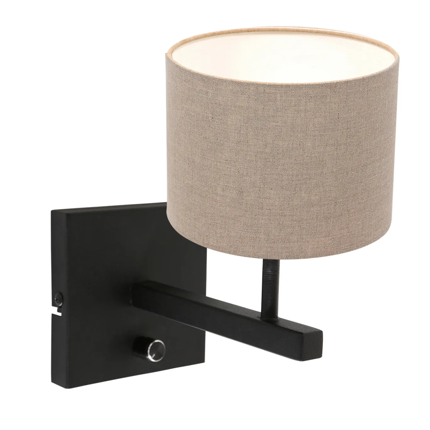 Steinhauer Wandlamp Stang Grof Linnen Grijs