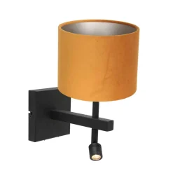 Steinhauer Wandlamp Stang met Leeslamp Velours Goud
