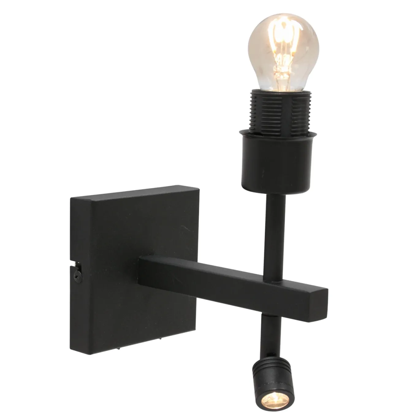 Steinhauer Wandlamp Stang met Leeslamp Velours Goud