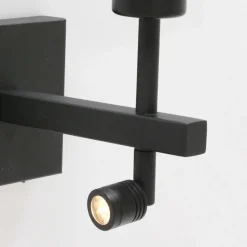 Steinhauer Wandlamp Stang met Leeslamp Bamboe Naturel/Zwart