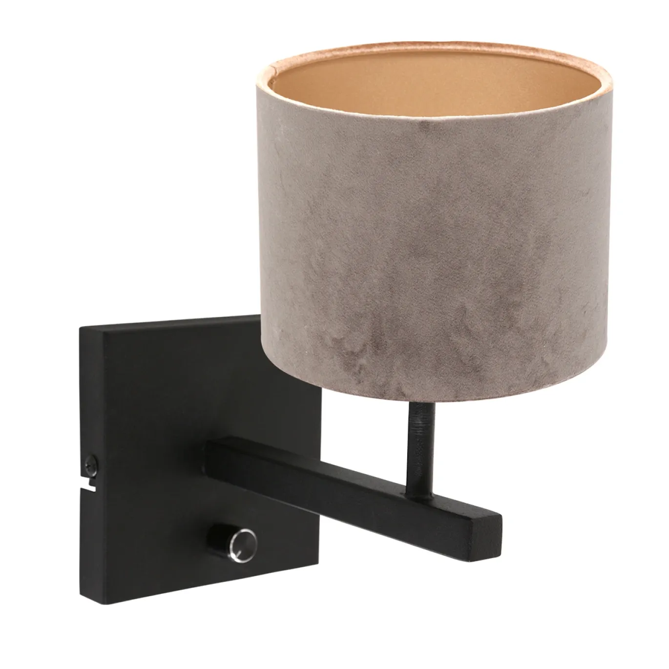 Steinhauer Wandlamp Stang Velours Taupe
