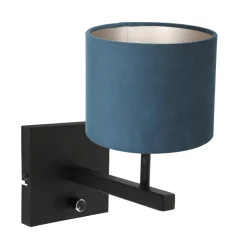 Steinhauer Wandlamp Stang Velours Blauw
