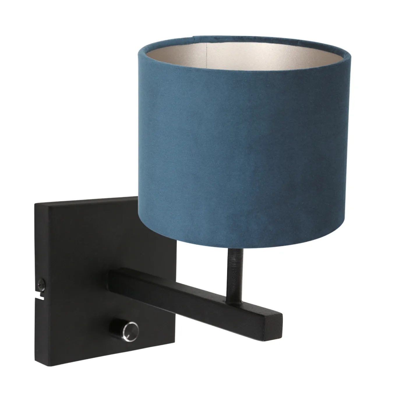 Steinhauer Wandlamp Stang Velours Blauw