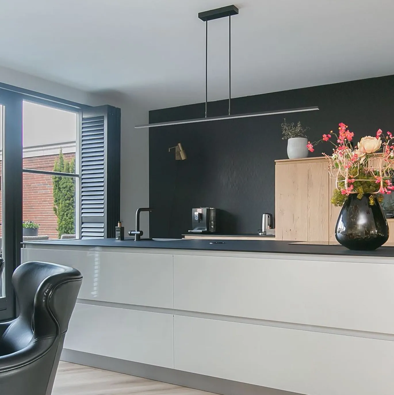 Steinhauer Zelena Hanglamp Zwart 155cm