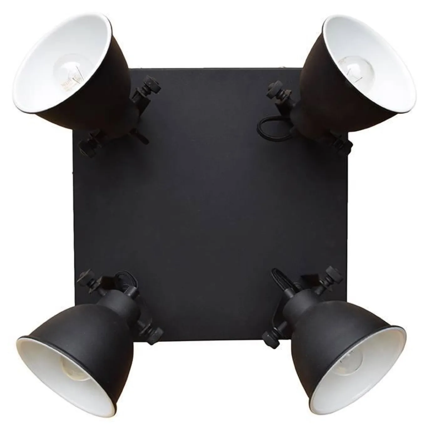 Stoere spot industrial 4-lichts vintage black