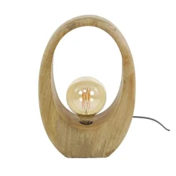 Tafellamp Arch Wood L 1-Lichts Mangohout Naturel - Giga Meubel