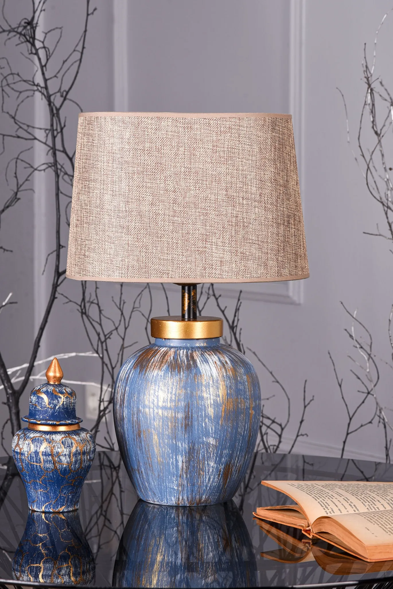 Tafellamp Autumn-Rose Blauw