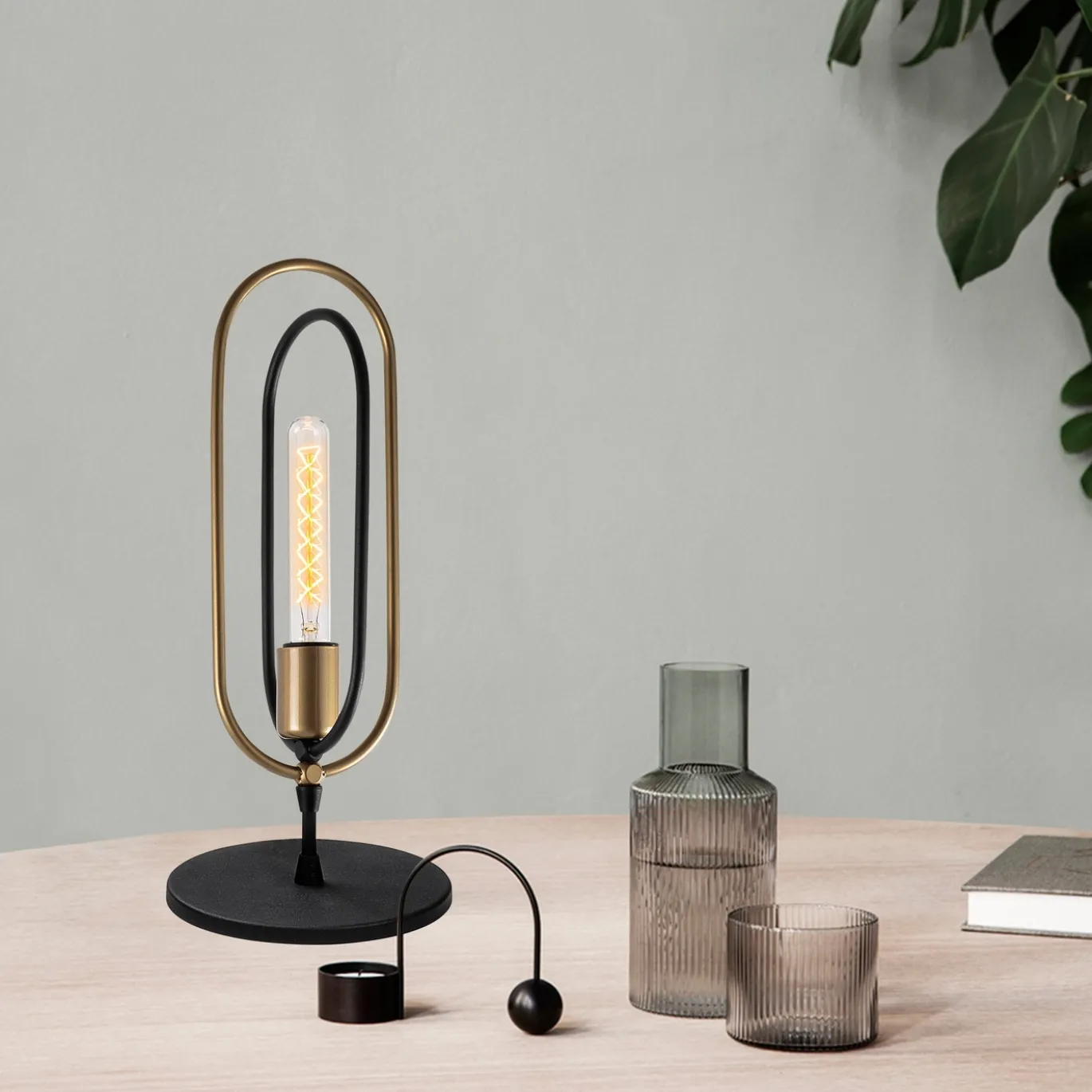 Tafellamp Cerco Zwart/Goud