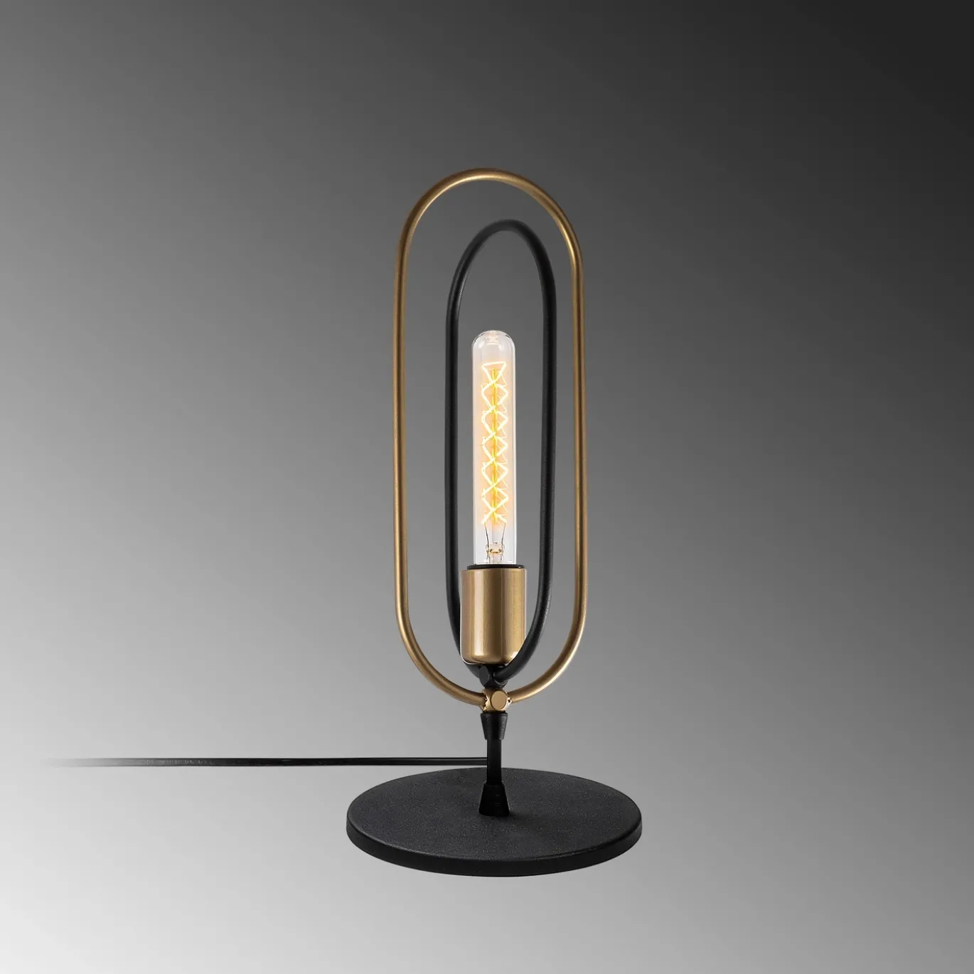 Tafellamp Cerco Zwart/Goud