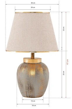 Tafellamp Cinca Crème/Goud