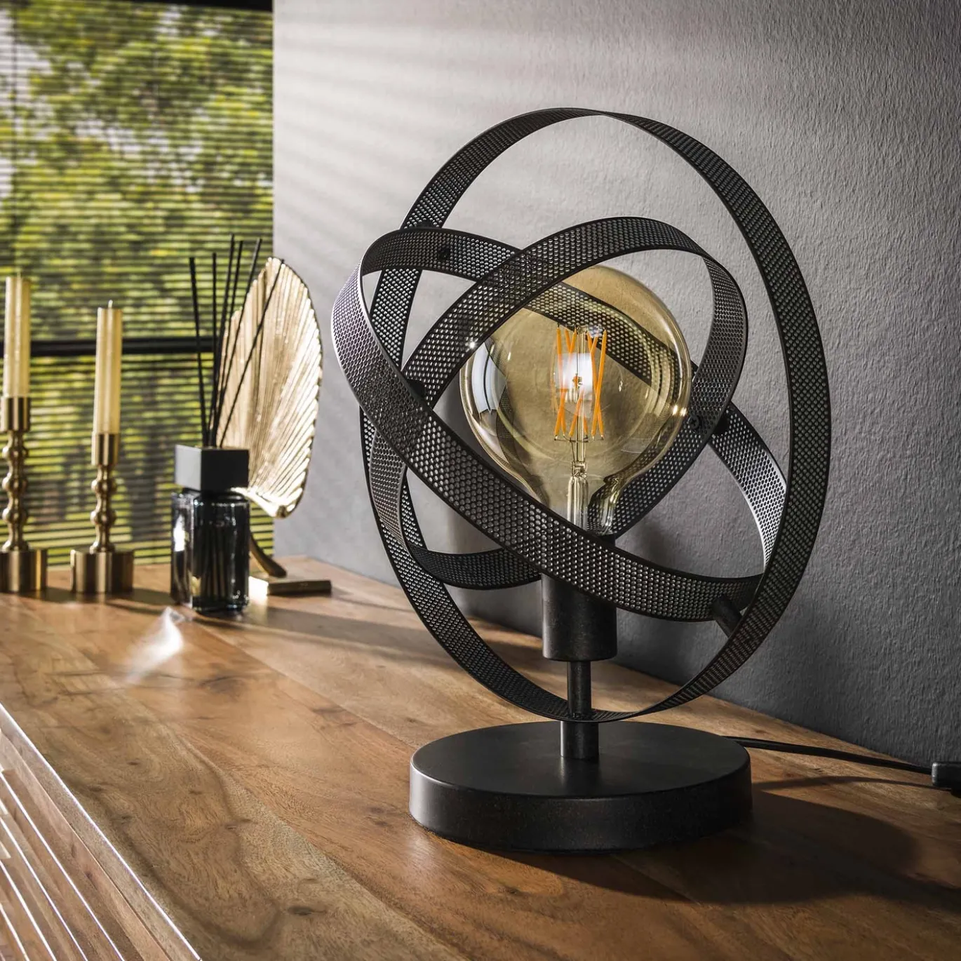 Tafellamp Cosmos Mesh Artic Zwart - Giga Meubel