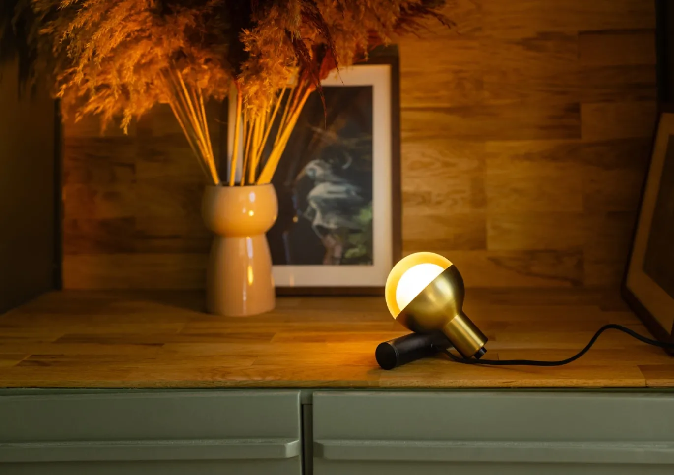 Tafellamp Drop 1-Lichts Goud - Giga Meubel