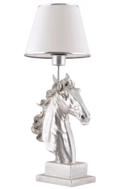 Tafellamp Horse Wit/Zilver