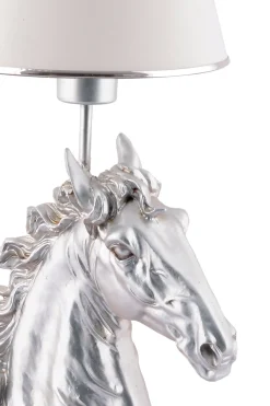 Tafellamp Horse Wit/Zilver
