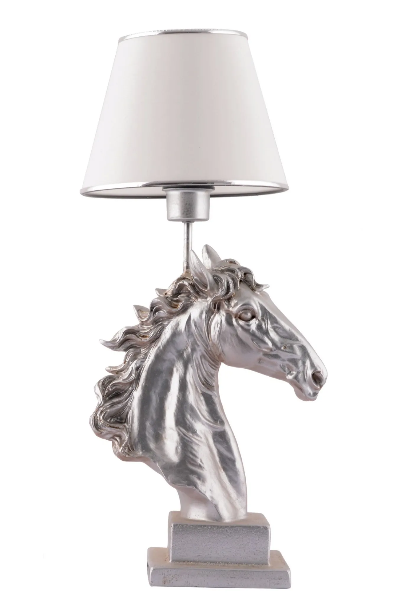 Tafellamp Horse Wit/Zilver