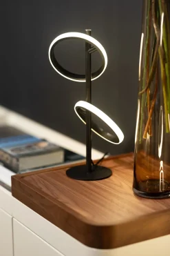 Tafellamp Jaimy LED 2-Lichts Zwart - Giga Meubel