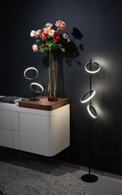 Tafellamp Jaimy LED 2-Lichts Zwart - Giga Meubel