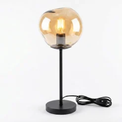 Tafellamp Mats 1-Lichts Amber Glas - Giga Meubel
