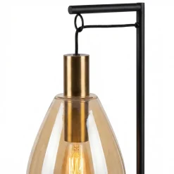 Tafellamp Maud 1-Lichts Amber Glas - Giga Meubel