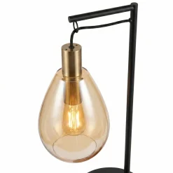 Tafellamp Maud 1-Lichts Amber Glas - Giga Meubel