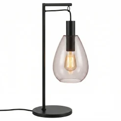 Tafellamp Maud 1-Lichts Smoke Glas - Giga Meubel