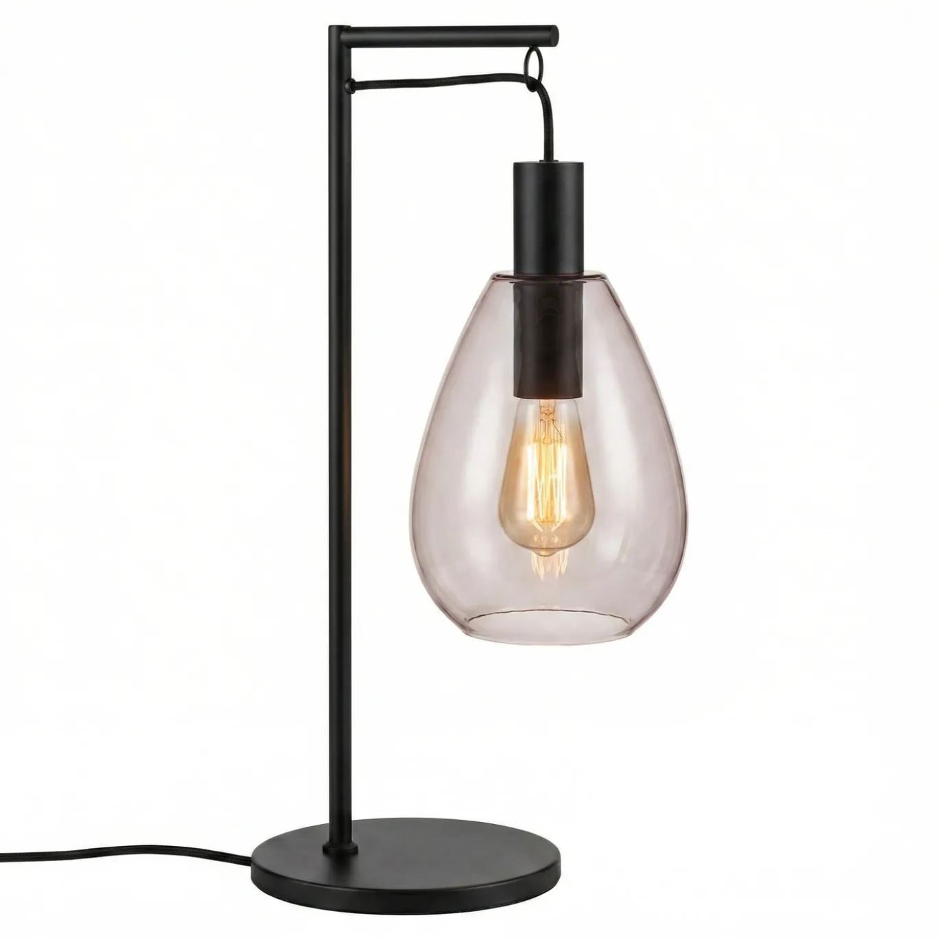 Tafellamp Maud 1-Lichts Smoke Glas - Giga Meubel