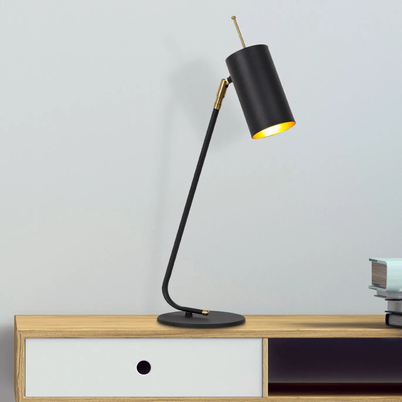 Tafellamp Sivani Slick Zwart