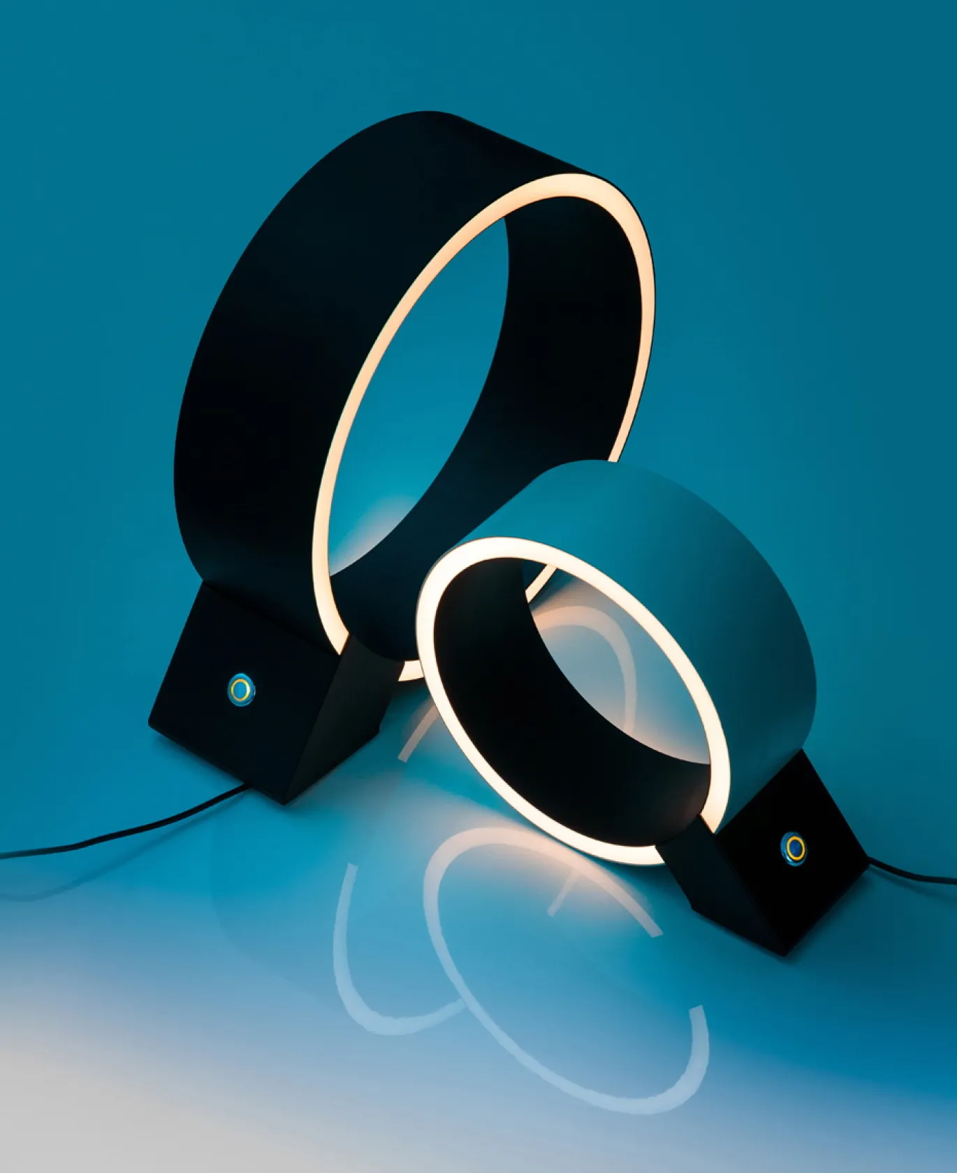 Tafellamp The Q LED Zwart Ø20cm - Giga Meubel