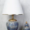 Tafellamp Tirilar Blauw/Wit