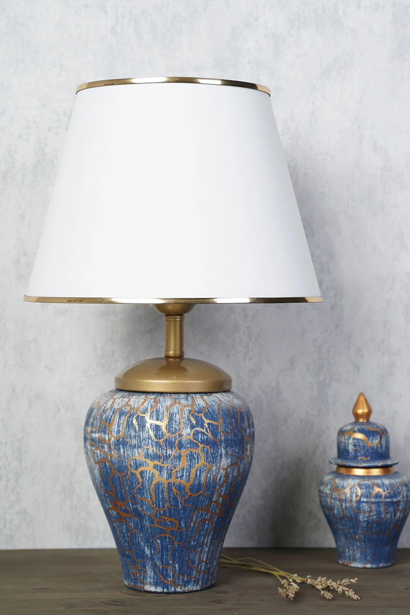 Tafellamp Tirilar Blauw/Wit