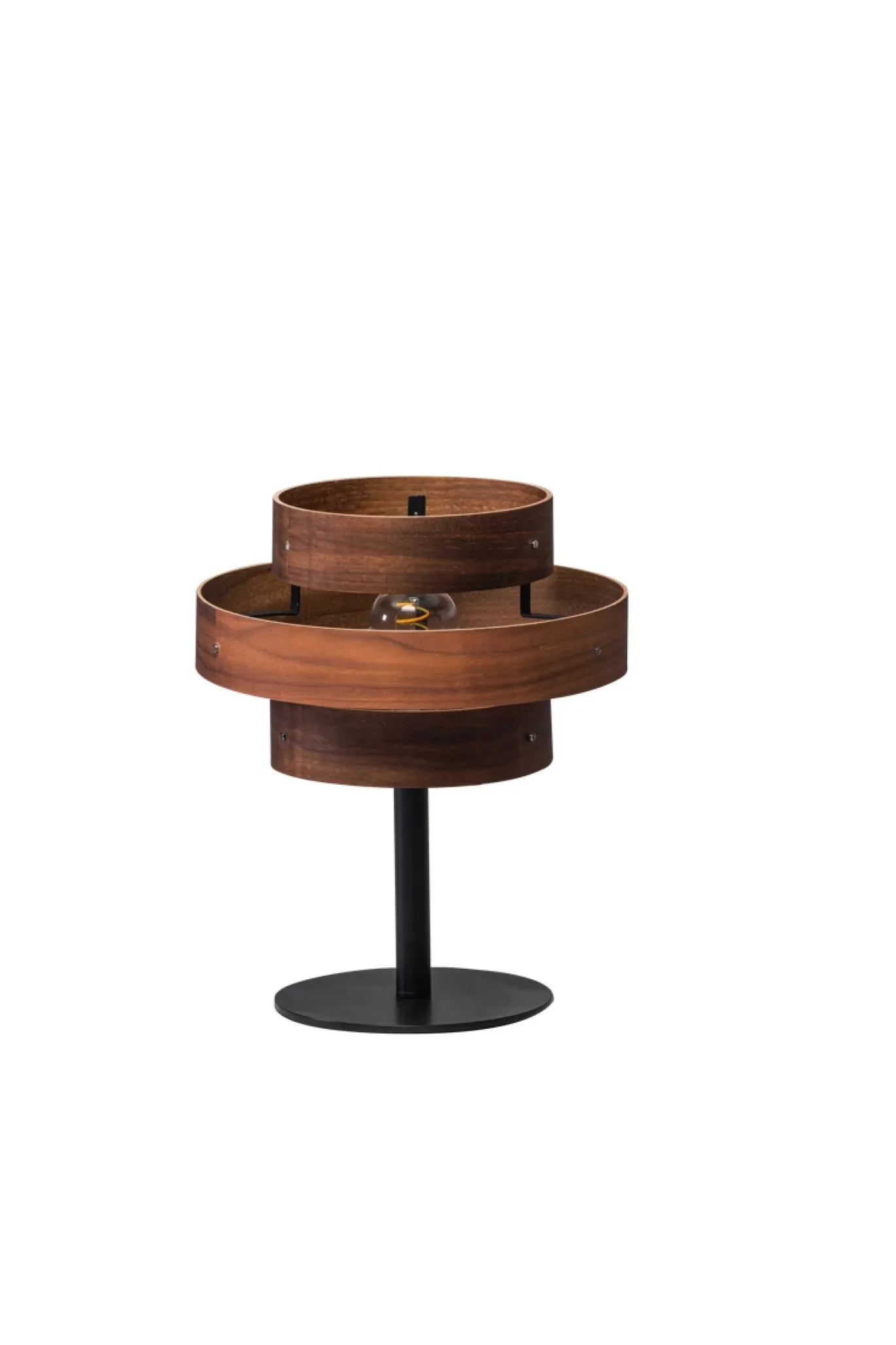 Tafellamp Walnut Hout Ø31cm - Giga Meubel
