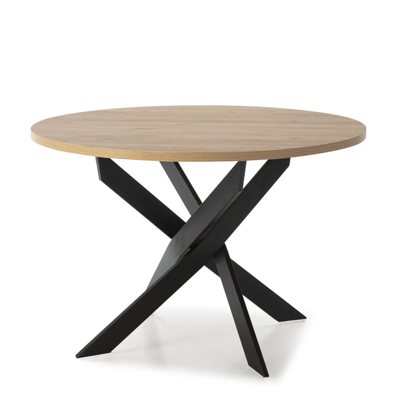 Tafel Ther Rond 120cm Naturel Zwart - Giga Meubel