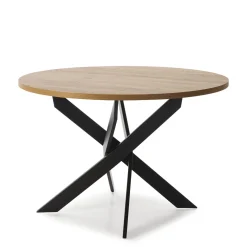 Tafel Ther Rond 120cm Naturel Zwart - Giga Meubel