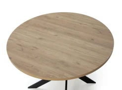 Tafel Ther Rond 120cm Naturel Zwart - Giga Meubel