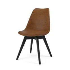 Tenzo Eetkamerstoel Gina/Bess Pu Bruin Zwart