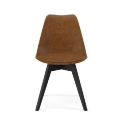 Tenzo Eetkamerstoel Gina/Bess Pu Bruin Zwart