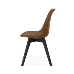 Tenzo Eetkamerstoel Gina/Bess Pu Bruin Zwart