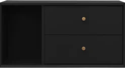 Tenzo Wandkast Z Halfcube Assembled Zwart