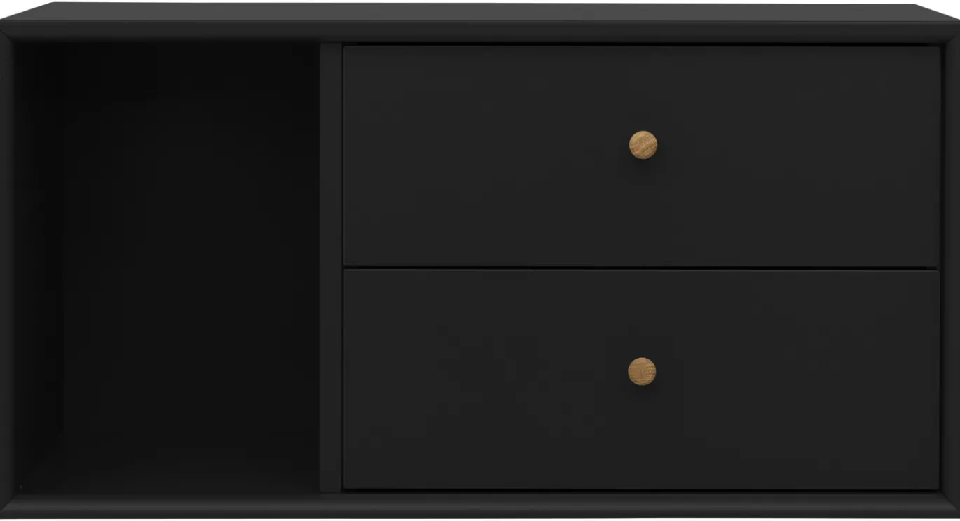 Tenzo Wandkast Z Halfcube Assembled Zwart