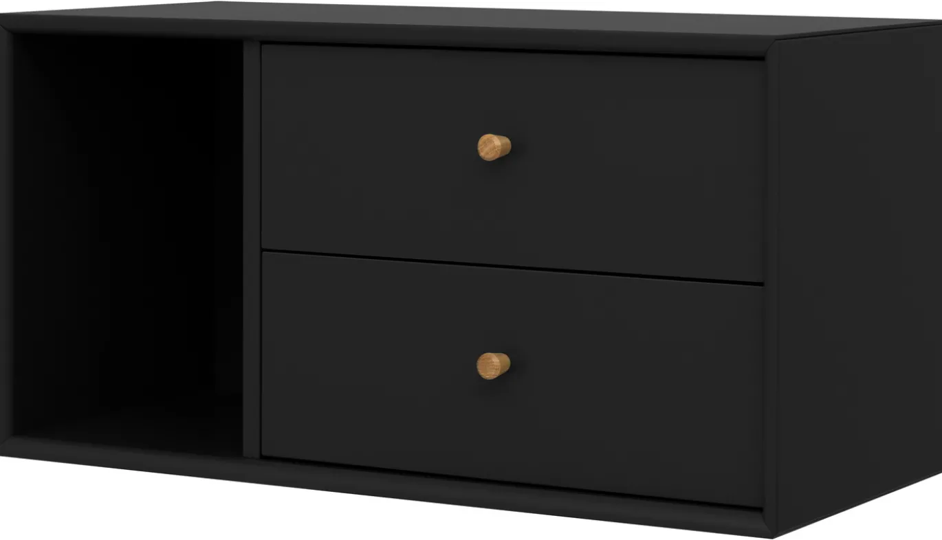 Tenzo Wandkast Z Halfcube Assembled Zwart