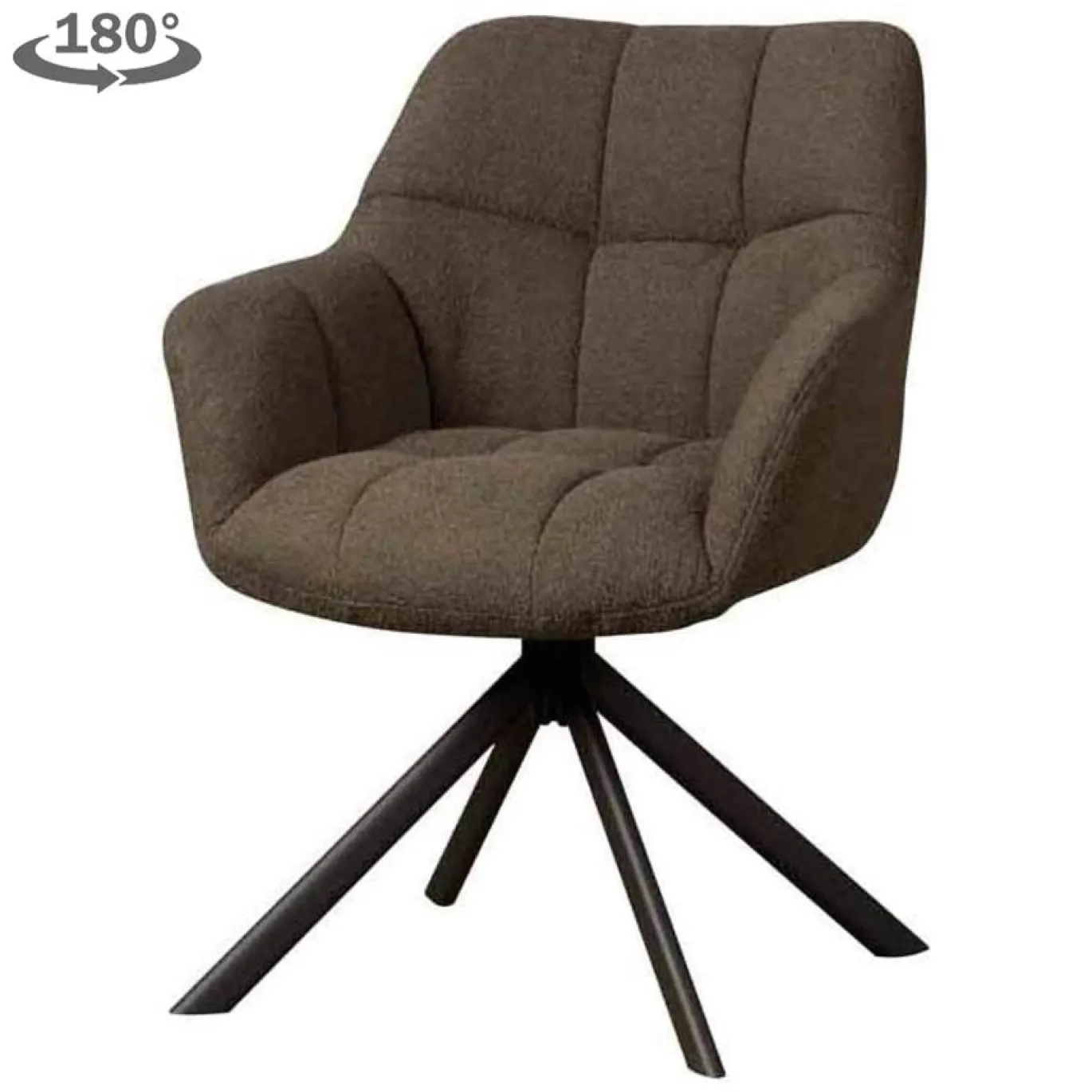 Tower Living Armstoel Alba Alpine Donkerbruin 18 (draaibaar)