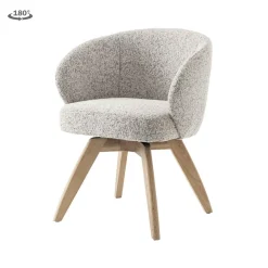 Tower Living Armstoel Brescia Stof Puente 6 Beige Wit (draaibaar)