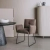 Tower Living Armstoel Dante Stof Teddy Donkerbruin