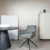 Tower Living Armstoel Fondo Stof Mona 464 Cement Grijs (draaibaar)