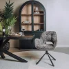Tower Living Armstoel Isola Stof Haga 16 Charcoal (draaibaar)