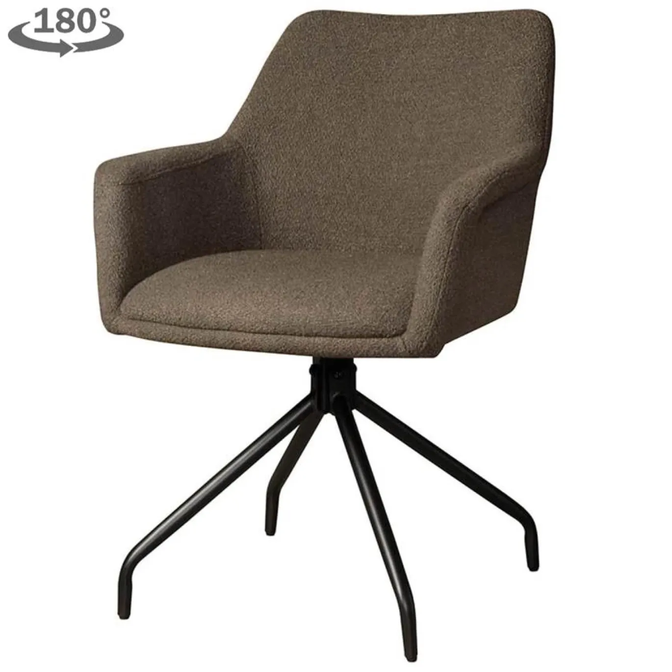 Tower Living Armstoel Ortana Alpine Donkerbruin 18 (draaibaar)
