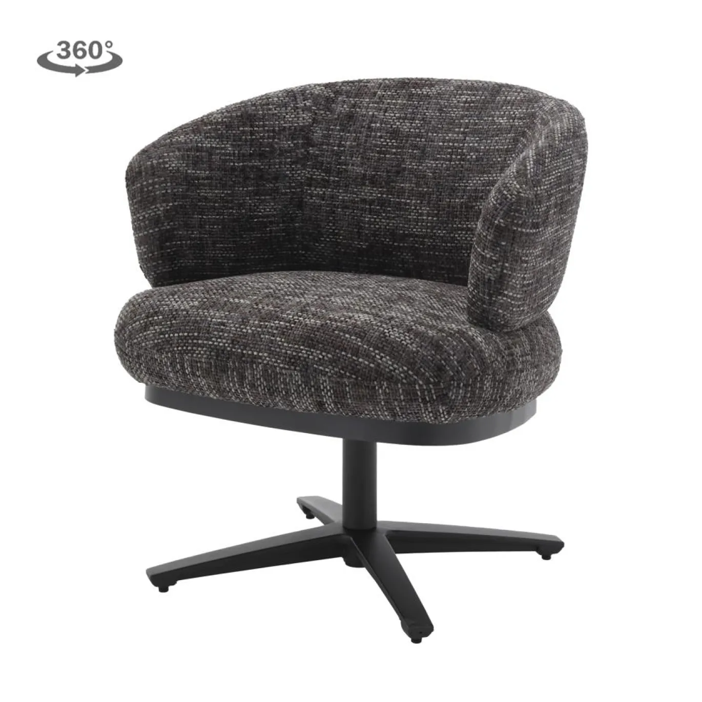 Tower Living Armstoel Perca Lounge Stof Ted 17 Blue-grijs